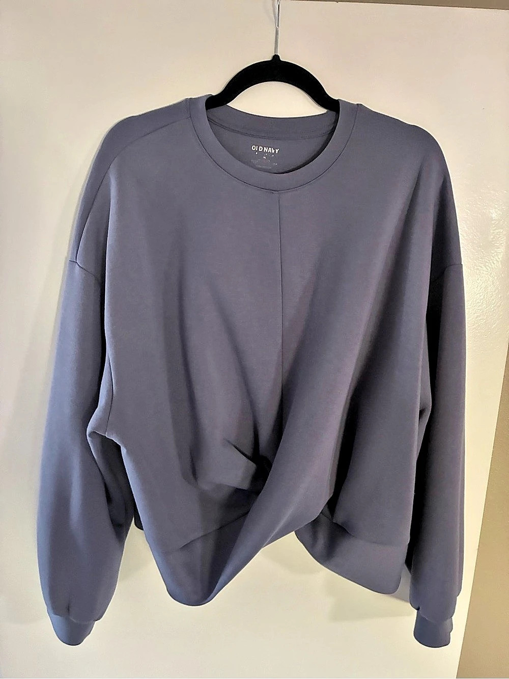Bounce Fleece Twist-Front Sweatshirt Dusty Purple